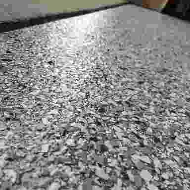 flake epoxy floor closeup